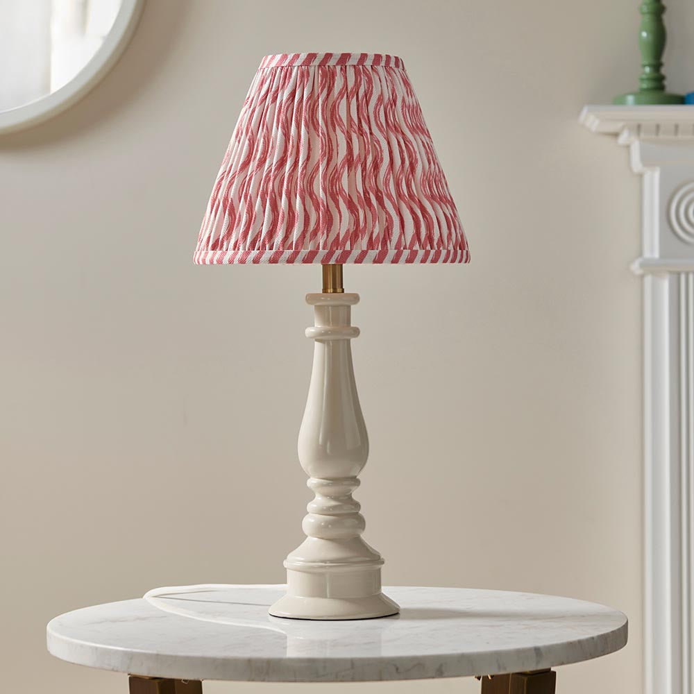 Myrtle & Ripple 25cm Coral pink shade - Comet Lighting