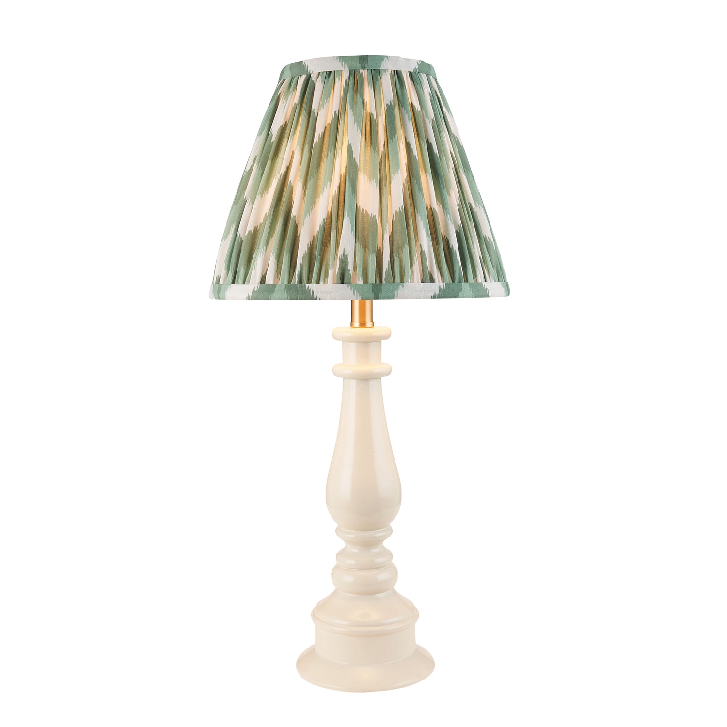 Myrtle & Zigzag 25cm Cotswold green shade - Comet Lighting