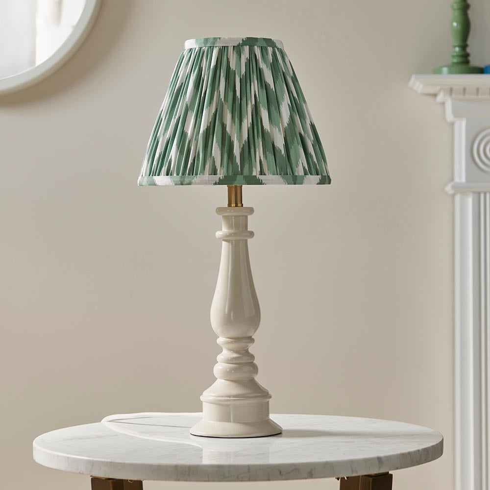 Myrtle & Zigzag 25cm Cotswold green shade - Comet Lighting