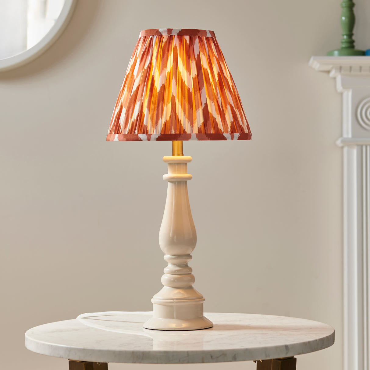 Myrtle & Zigzag 25cm Apricot orange shade - Comet Lighting