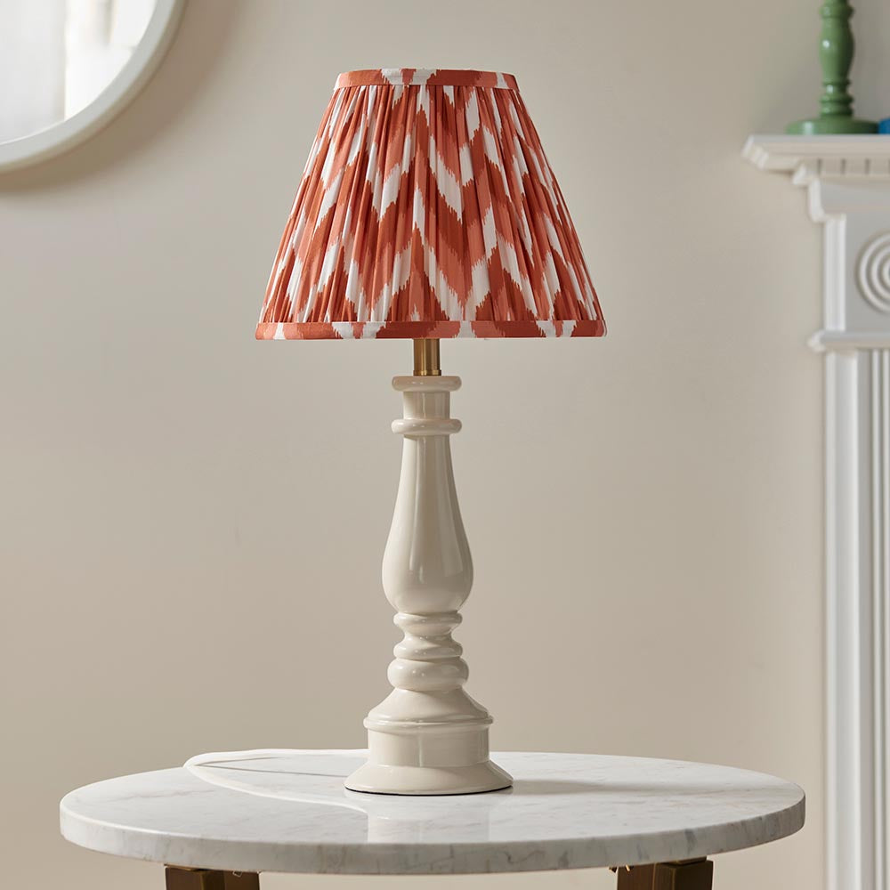 Myrtle & Zigzag 25cm Apricot orange shade - Comet Lighting