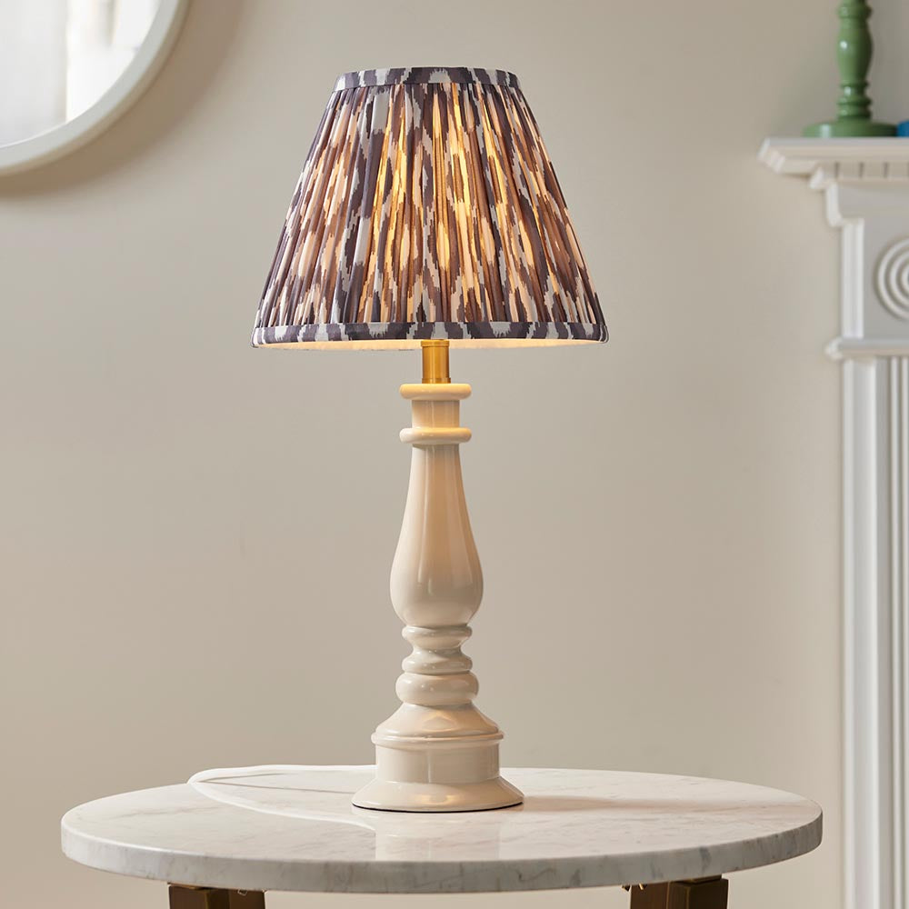 Myrtle & Ikat 25cm Pearl grey shade - Comet Lighting