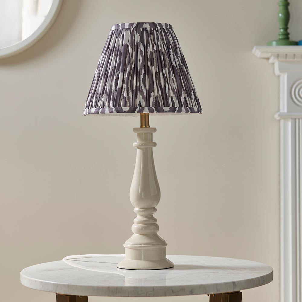 Myrtle & Ikat 25cm Pearl grey shade - Comet Lighting