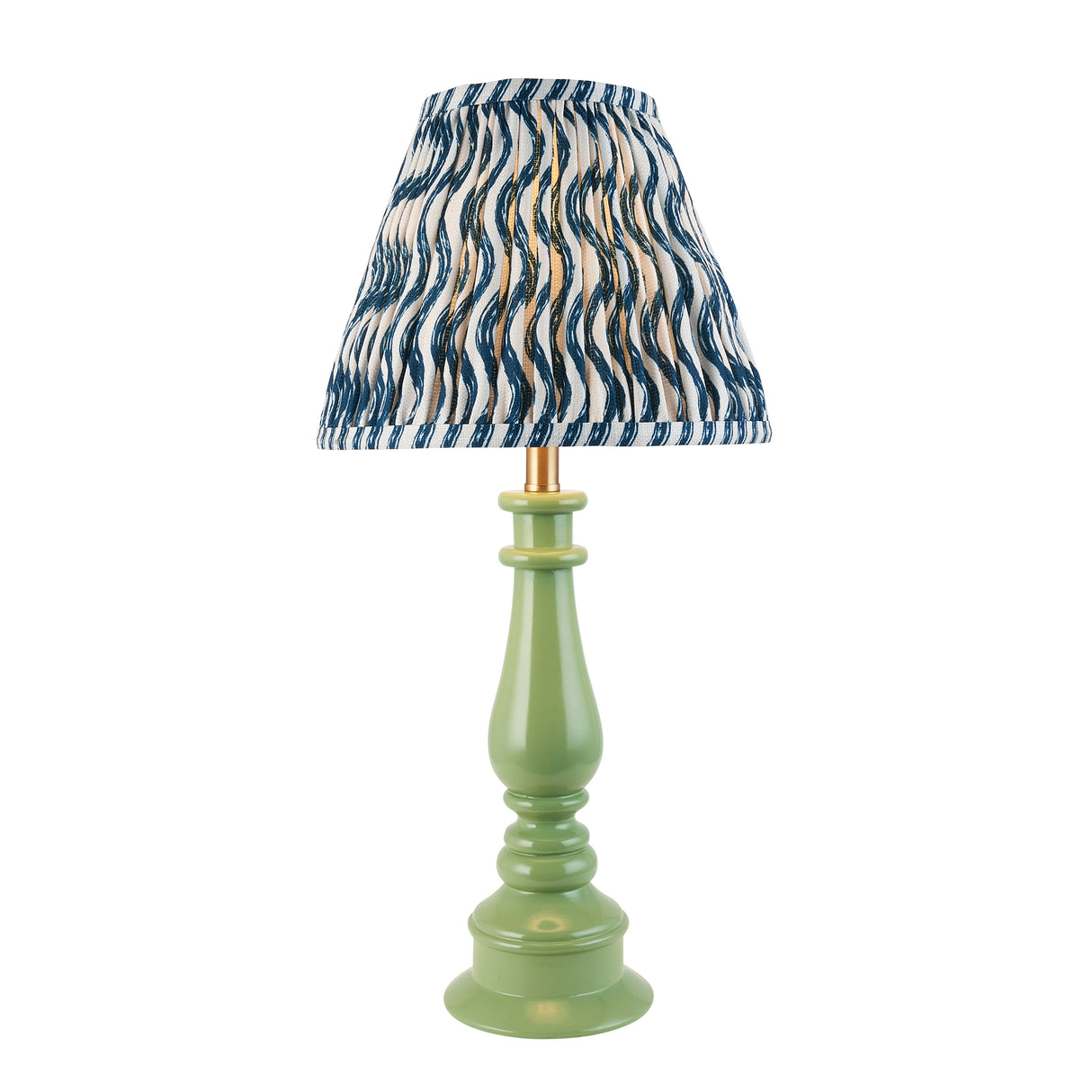 Gloss Green Myrtle & Ripple 25cm Marlin blue shade - Comet Lighting
