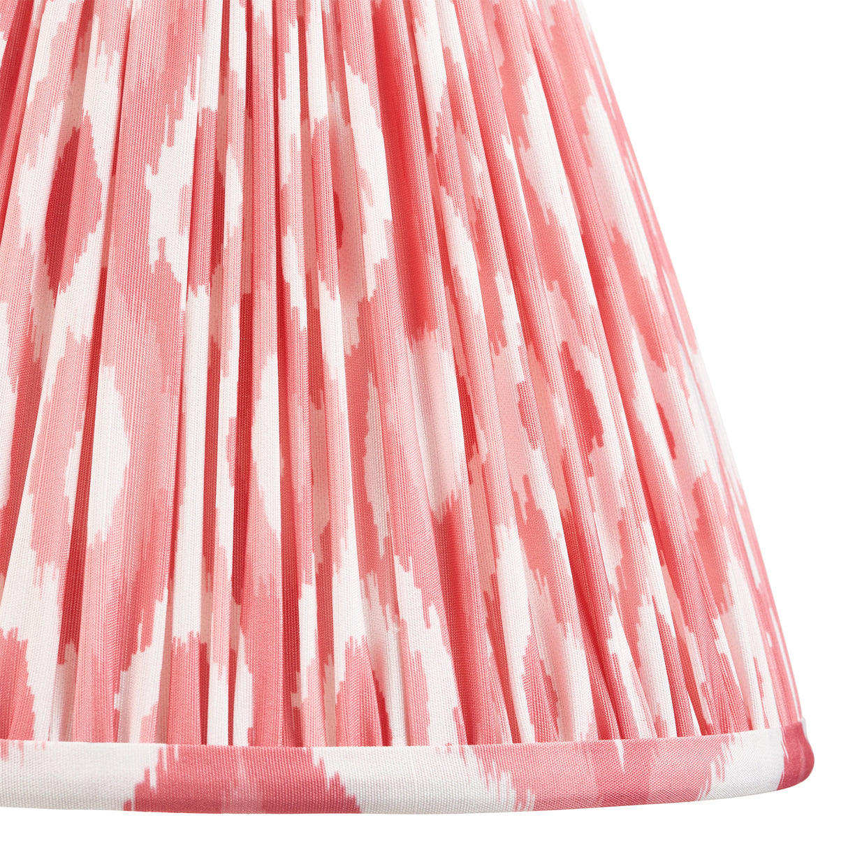 Gloss Green Myrtle & Ikat 25cm Coral pink shade - Comet Lighting