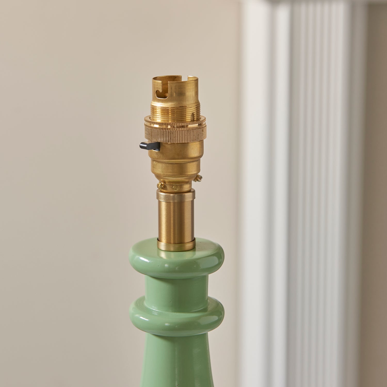 Gloss Green Myrtle & Zigzag 25cm Cotswold green shade - Comet Lighting