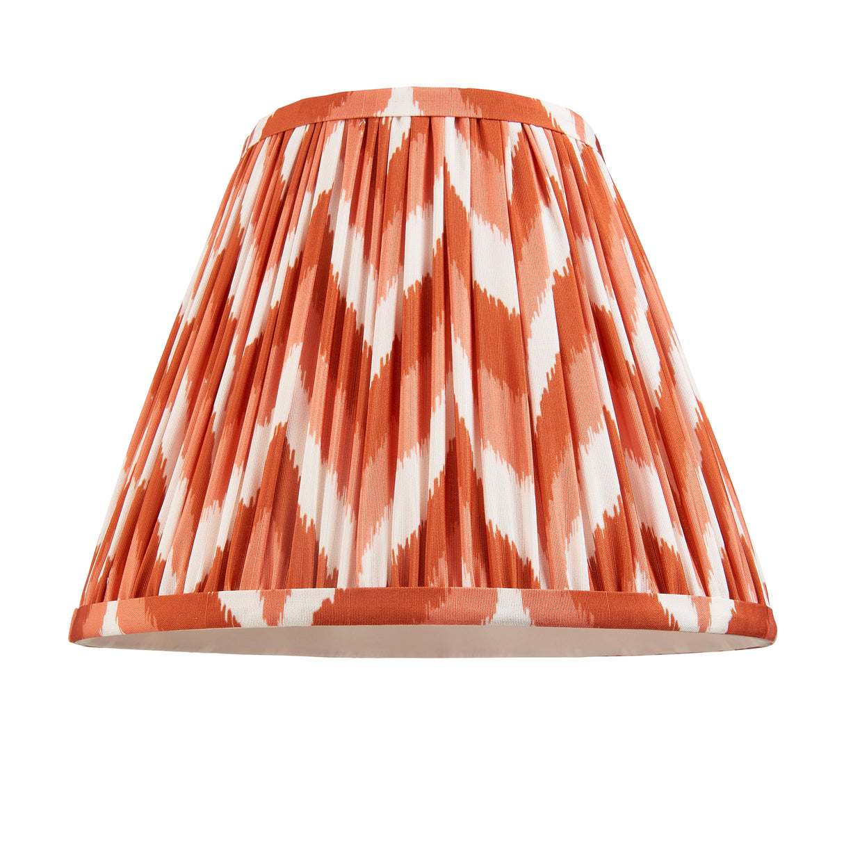 Gloss Green Myrtle & Zigzag 25cm Apricot orange shade - Comet Lighting