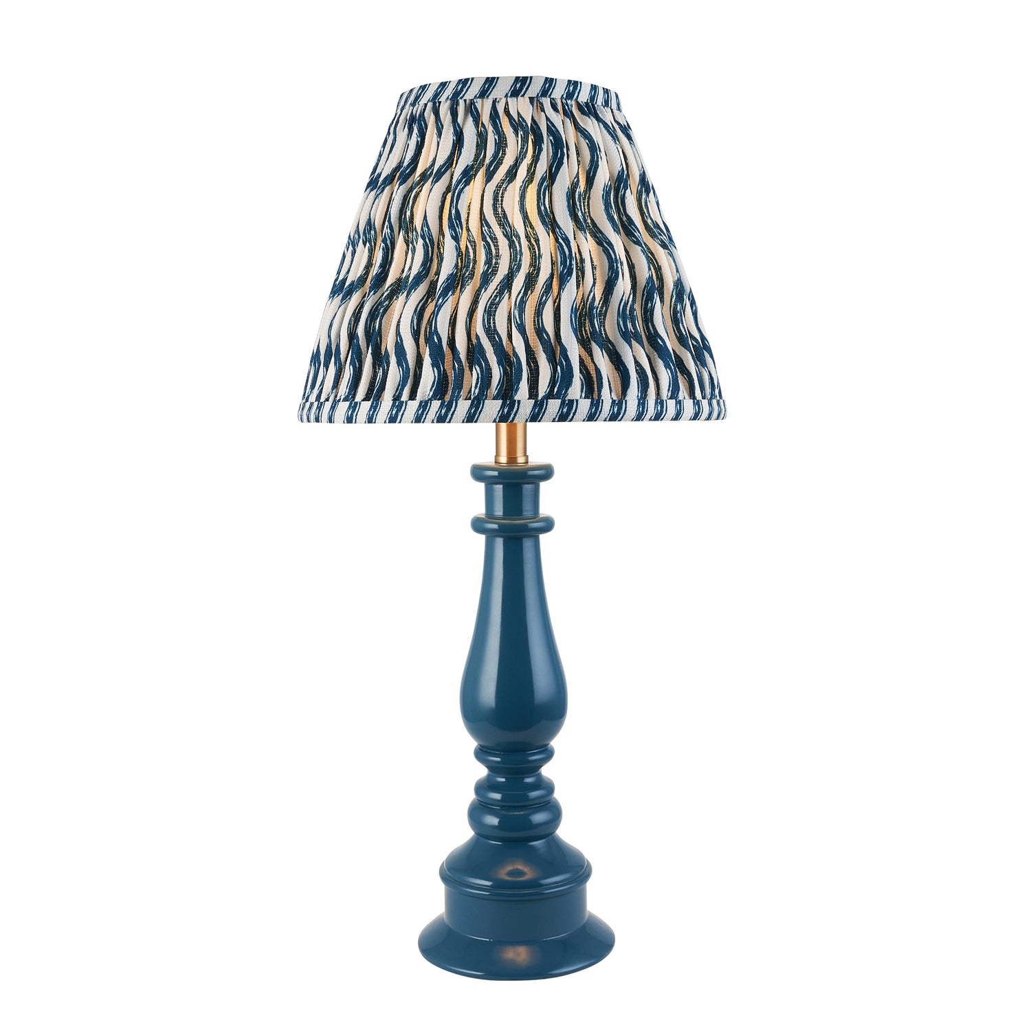 Gloss Blue Myrtle & Ripple 25cm Marlin blue shade - Comet Lighting