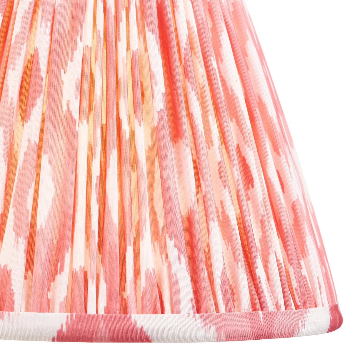 Gloss Blue Myrtle & Ikat 25cm Coral pink shade - Comet Lighting