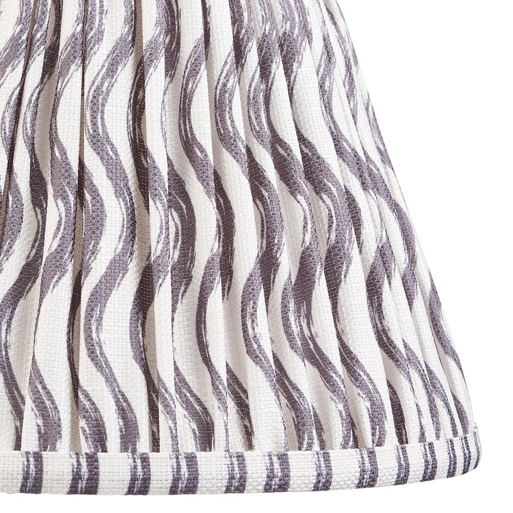 Gloss Blue Myrtle & Ripple 25cm Pearl grey shade - Comet Lighting