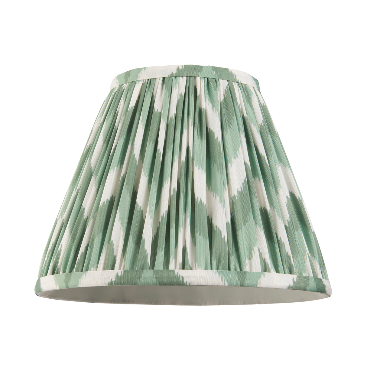 Gloss Blue Myrtle & Zigzag 25cm Cotswold green shade - Comet Lighting