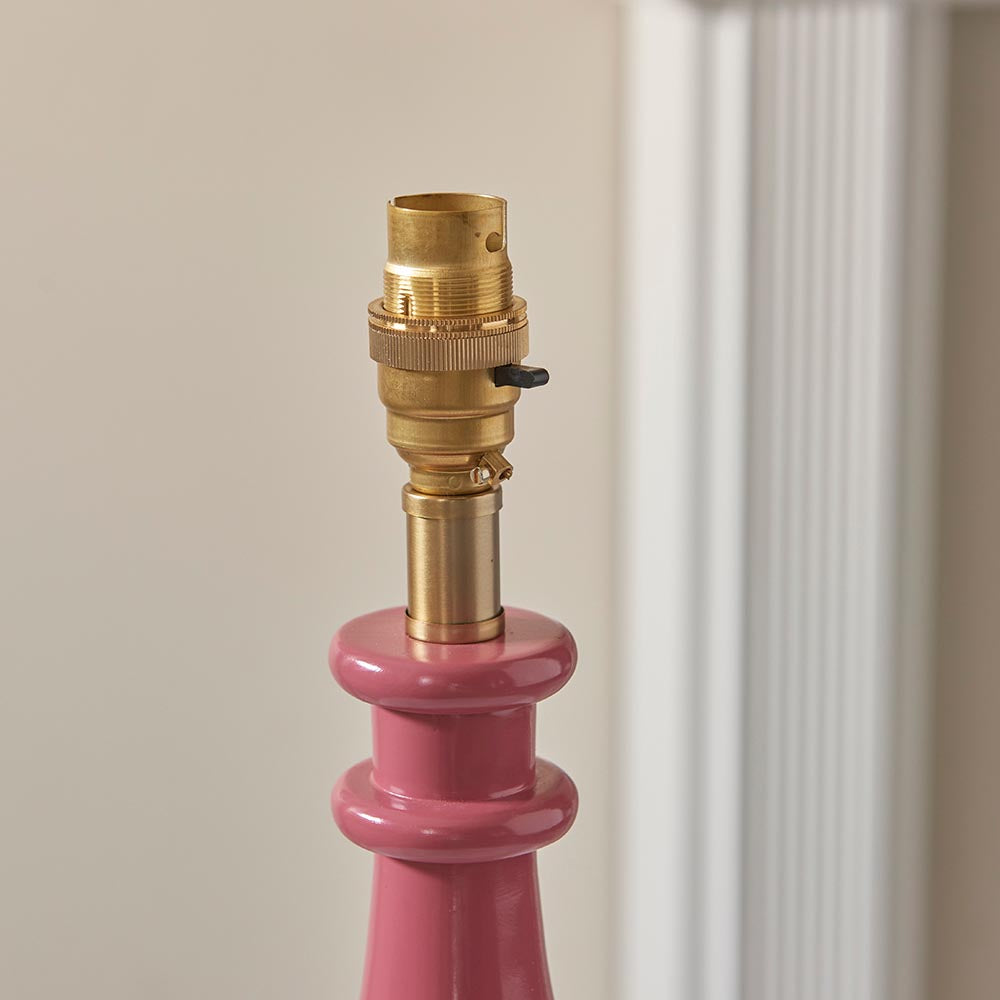 Gloss Pink Myrtle & Ripple 25cm Marlin blue shade - Comet Lighting