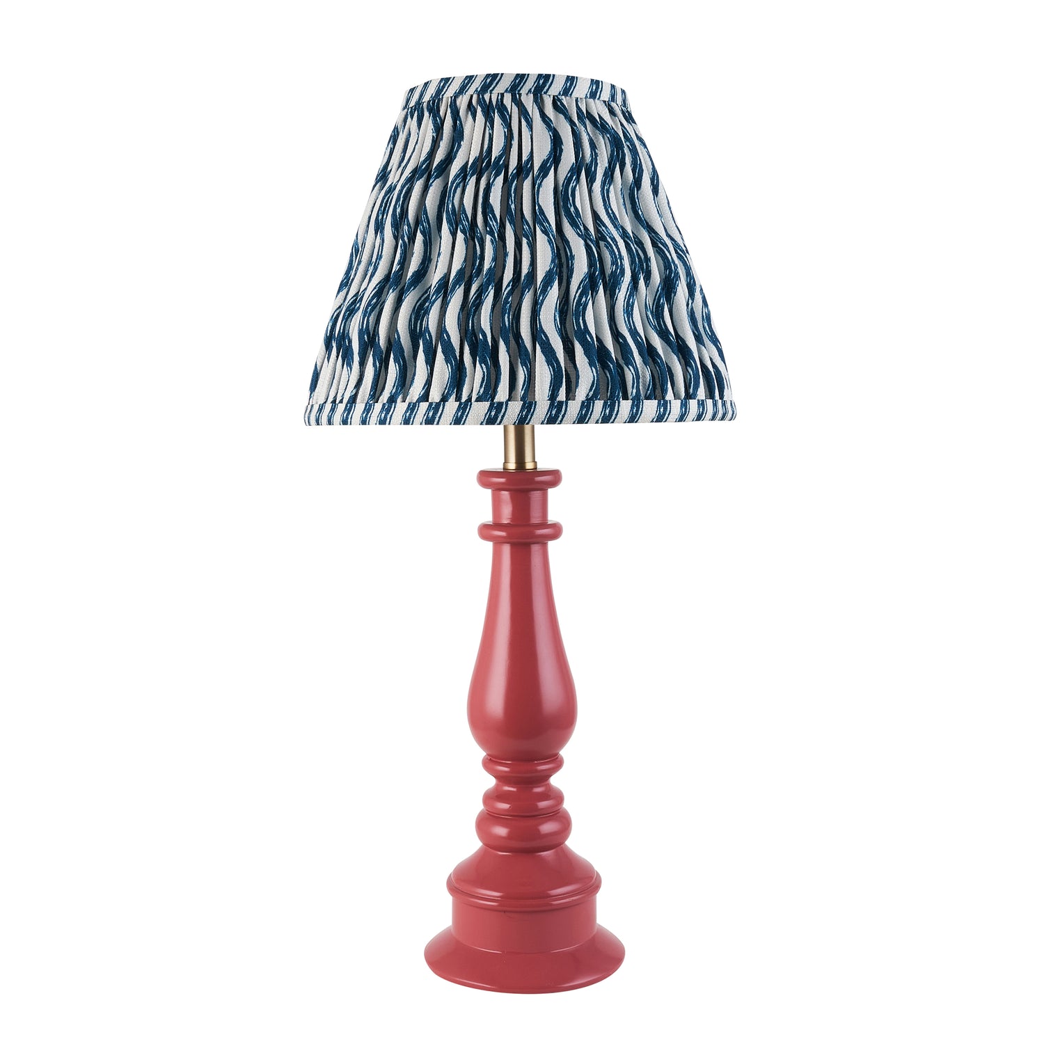 Gloss Pink Myrtle & Ripple 25cm Marlin blue shade - Comet Lighting