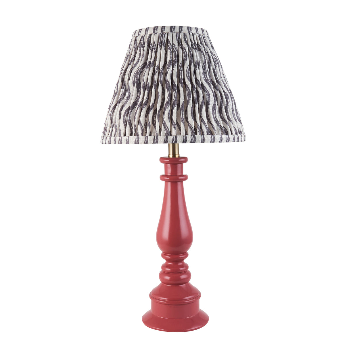 Gloss Pink Myrtle & Ripple 25cm Pearl grey shade - Comet Lighting