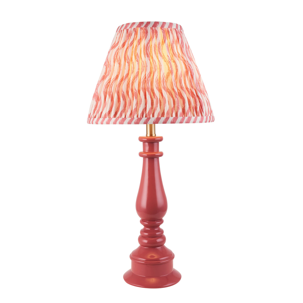 Gloss Pink Myrtle & Ripple 25cm Coral pink shade - Comet Lighting
