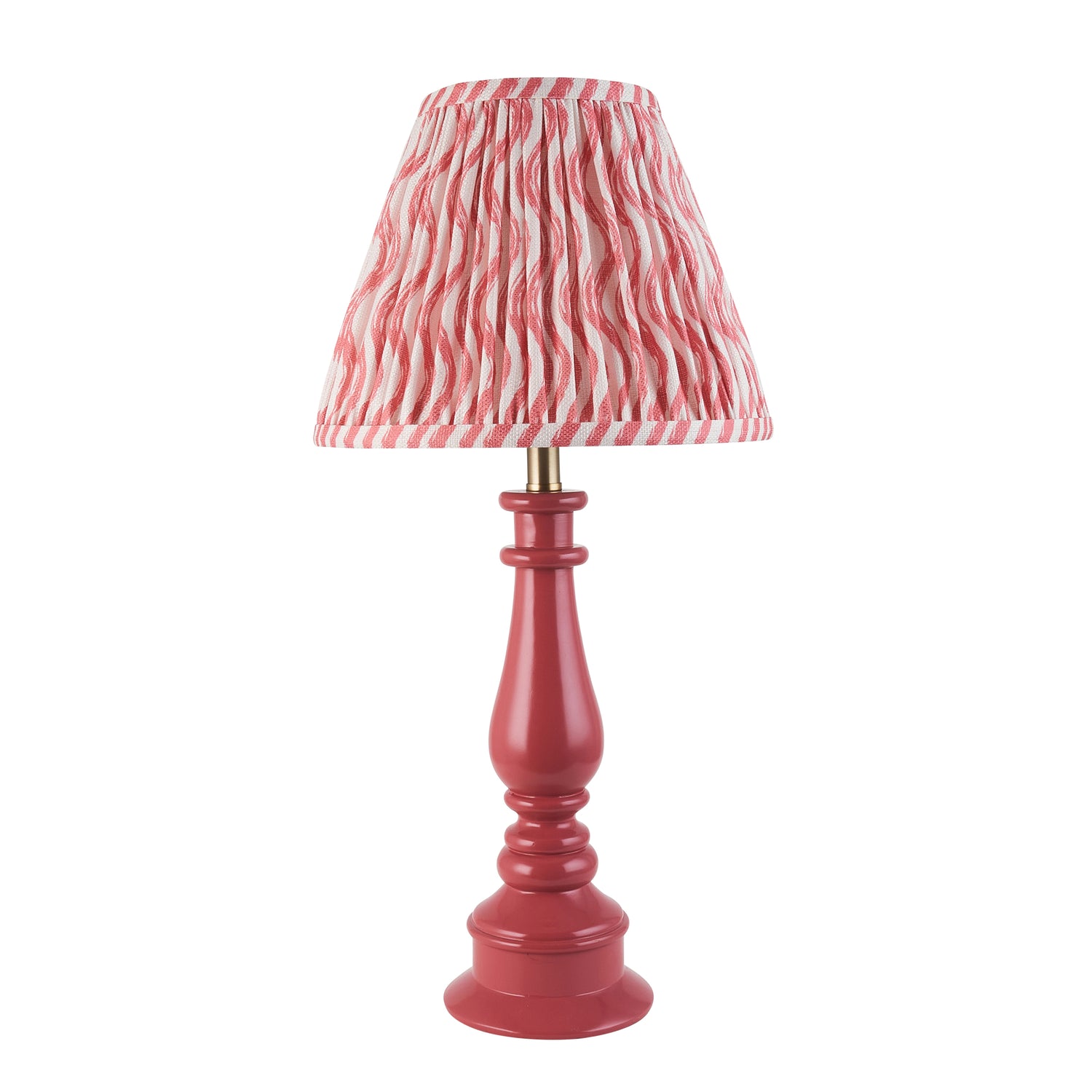 Gloss Pink Myrtle & Ripple 25cm Coral pink shade - Comet Lighting