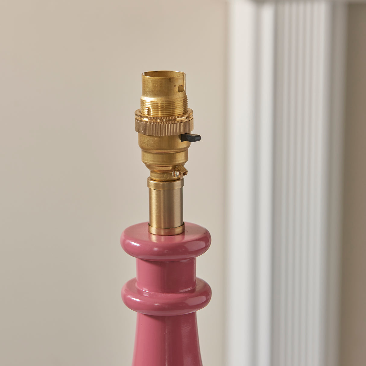 Gloss Pink Myrtle & Zigzag 25cm Apricot orange shade - Comet Lighting