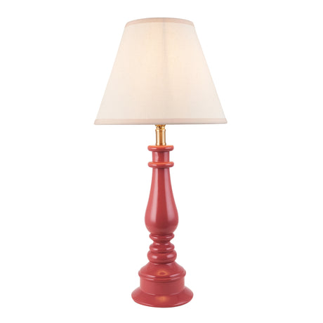 Gloss Pink Myrtle & Ivy 25cm Vintage white shade - Comet Lighting