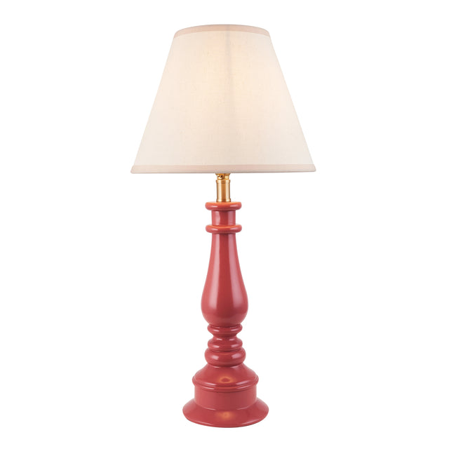 Gloss Pink Myrtle & Ivy 25cm Vintage white shade - Comet Lighting