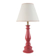 Gloss Pink Myrtle & Ivy 25cm Vintage white shade - Comet Lighting