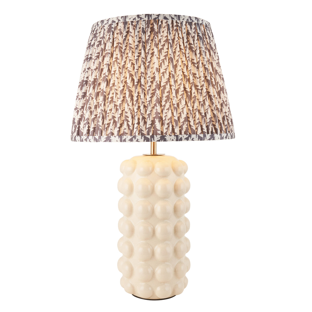 Bobble & Leaf 35cm Pearl grey shade - Comet Lighting