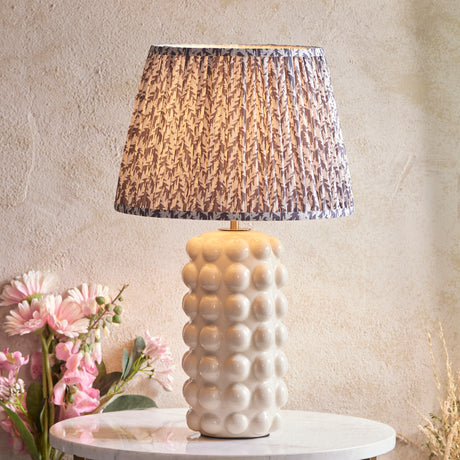 Bobble & Leaf 35cm Pearl grey shade - Comet Lighting