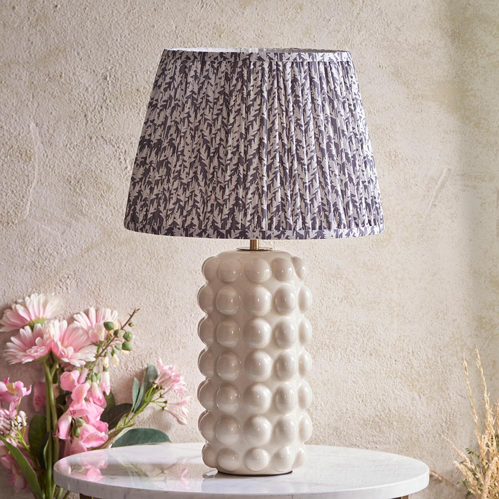Bobble & Leaf 35cm Pearl grey shade - Comet Lighting