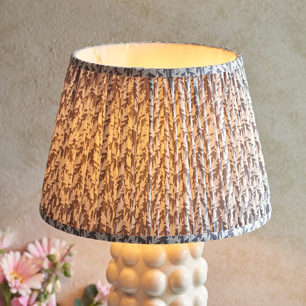 Bobble & Leaf 35cm Pearl grey shade - Comet Lighting