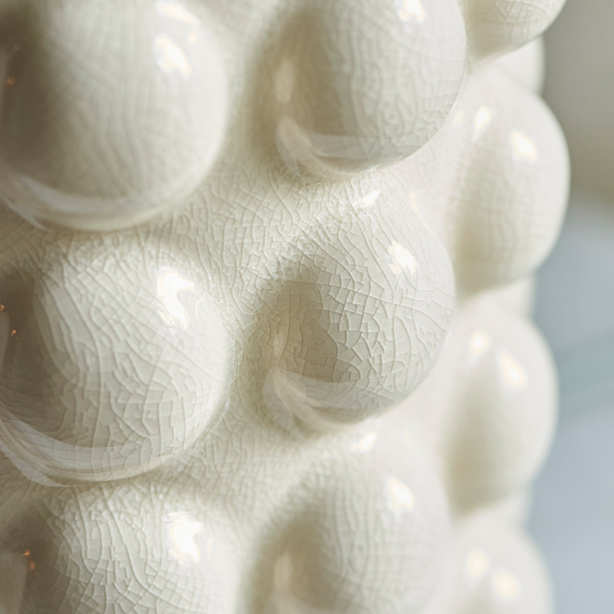 Bobble & Leaf 35cm Pearl grey shade - Comet Lighting