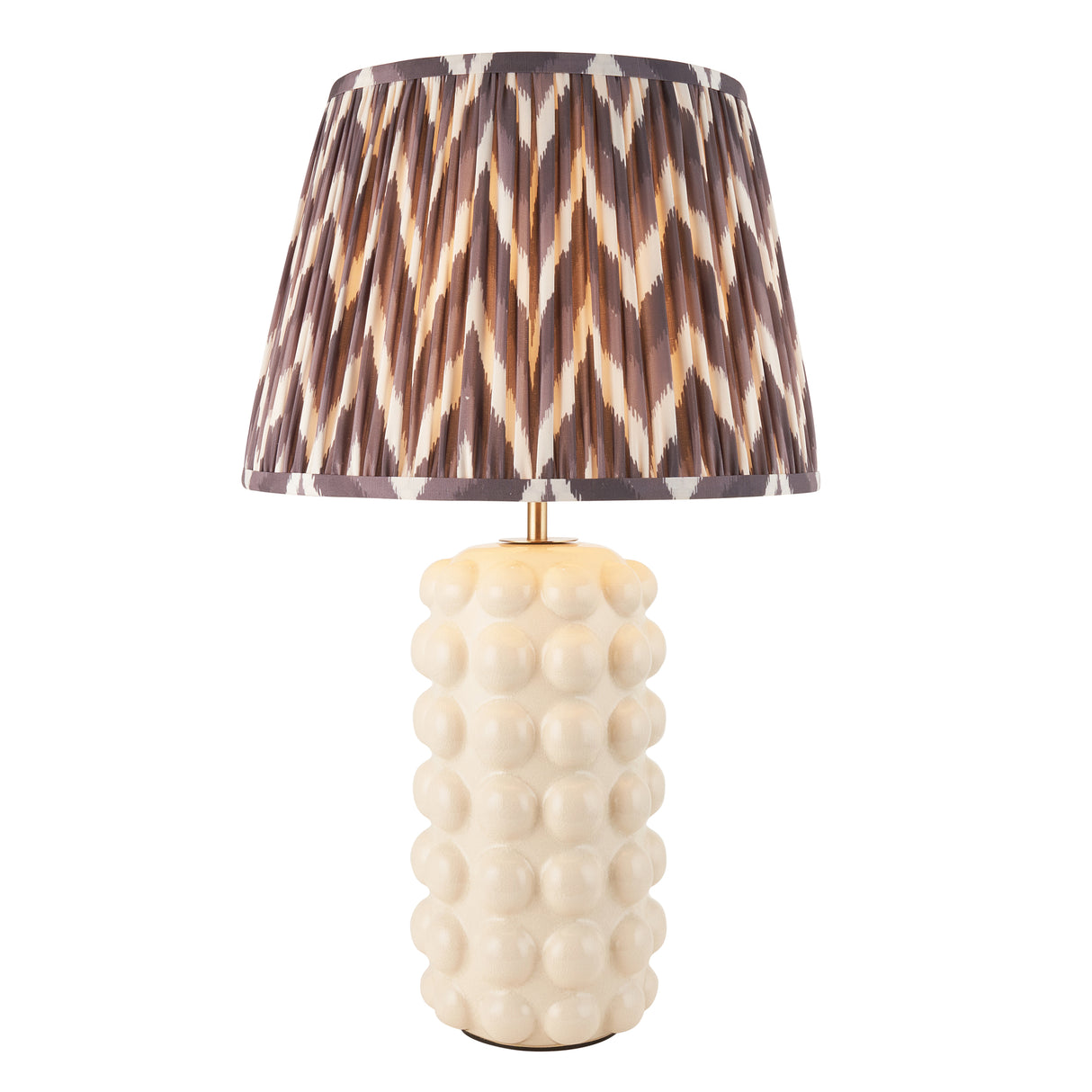 Bobble & Zigzag 35cm Pearl grey shade - Comet Lighting
