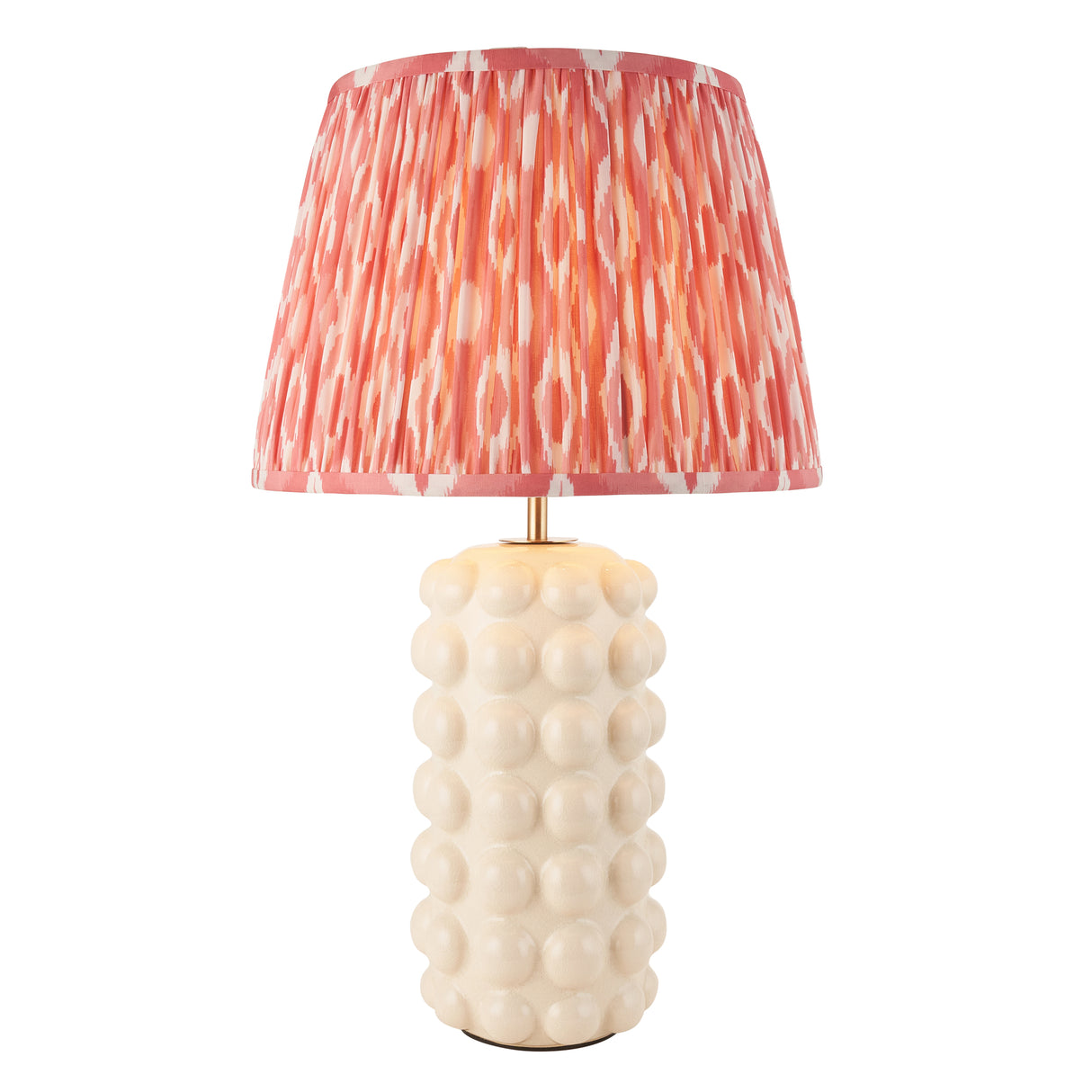 Bobble & Ikat 35cm Coral pink shade - Comet Lighting