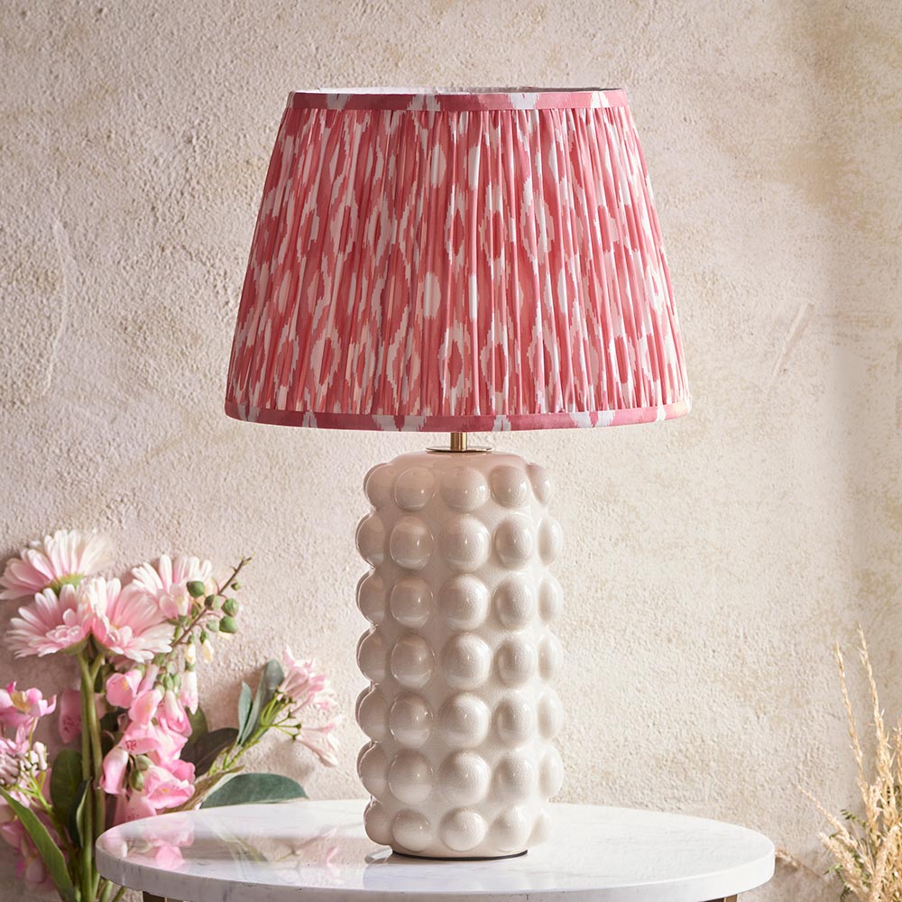 Bobble & Ikat 35cm Coral pink shade - Comet Lighting