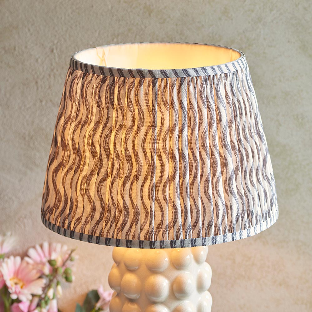 Bobble & Ripple 35cm Pearl grey shade - Comet Lighting