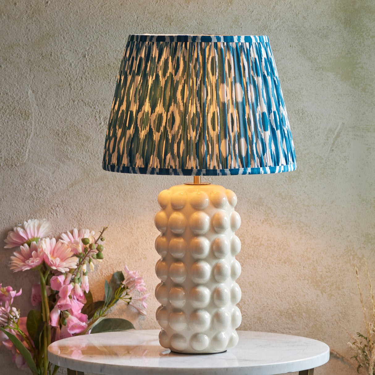 Bobble & Ikat 35cm Marlin blue shade - Comet Lighting