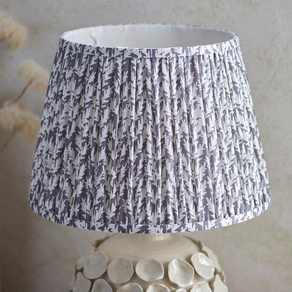 Borello & Leaf 35cm Pearl grey shade - Comet Lighting
