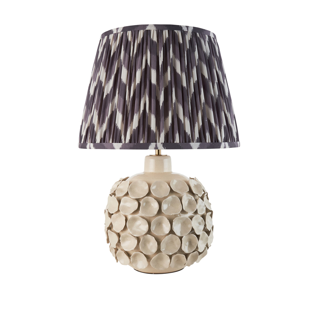 Borello & Zigzag 35cm Pearl grey shade - Comet Lighting