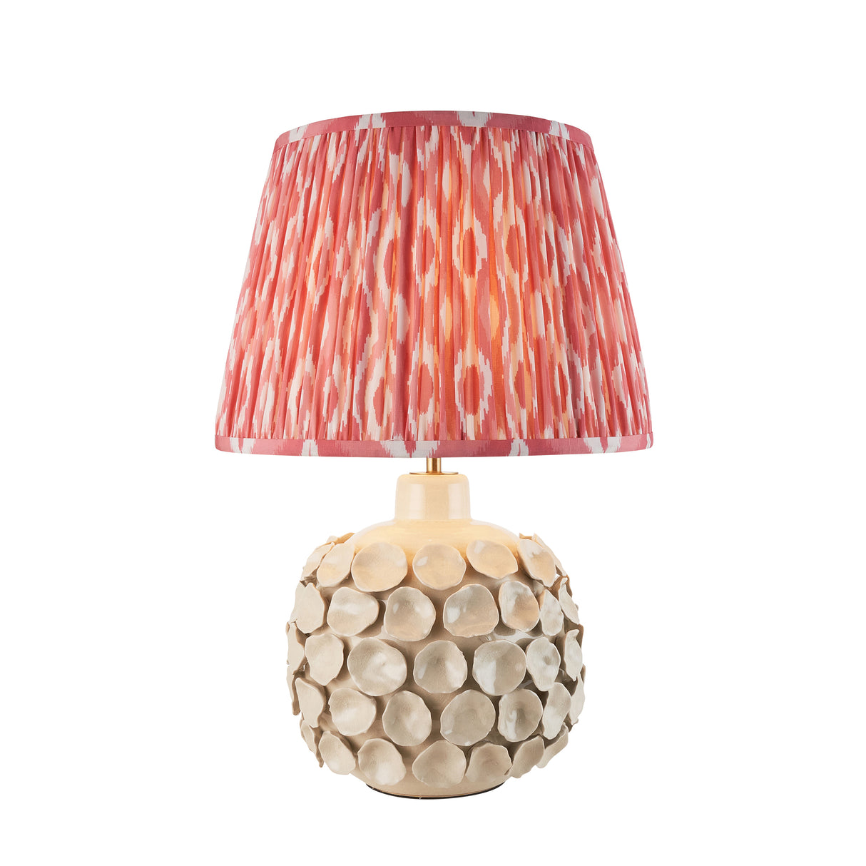 Borello & Ikat 35cm Coral pink shade - Comet Lighting