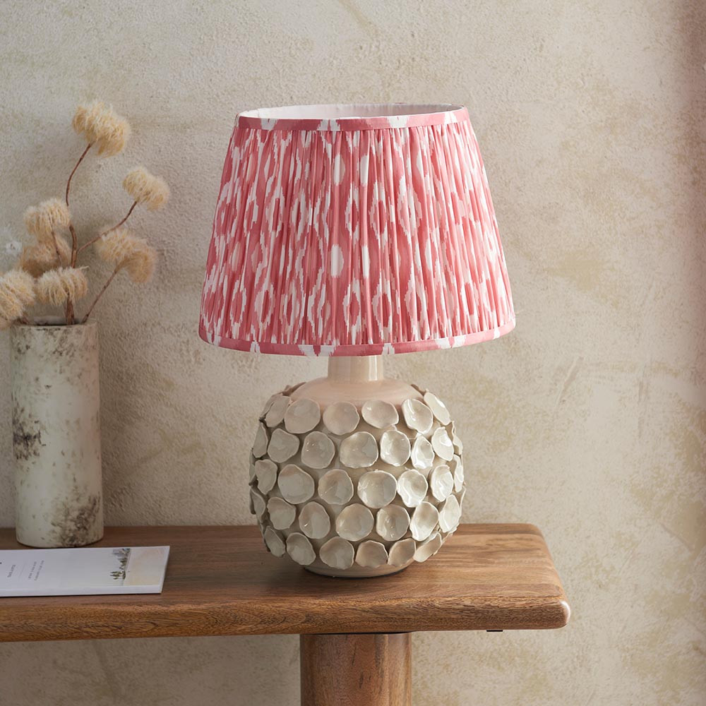 Borello & Ikat 35cm Coral pink shade - Comet Lighting