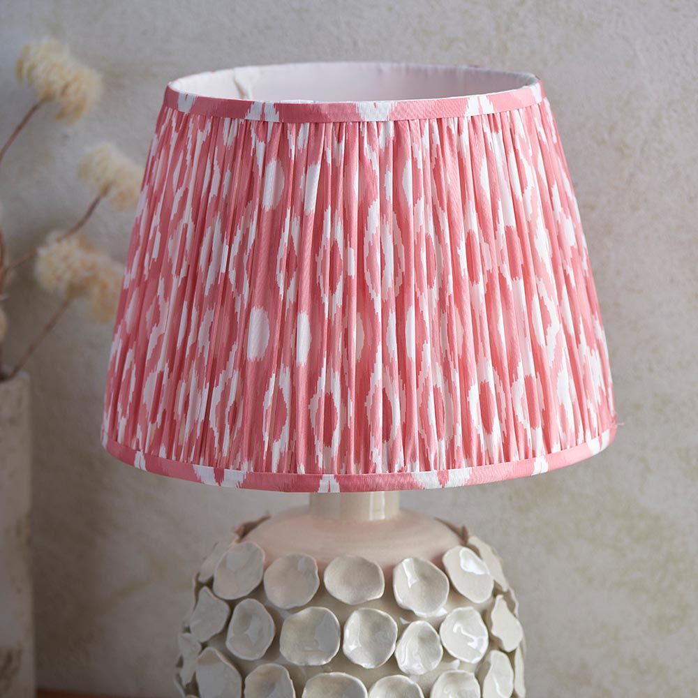 Borello & Ikat 35cm Coral pink shade - Comet Lighting