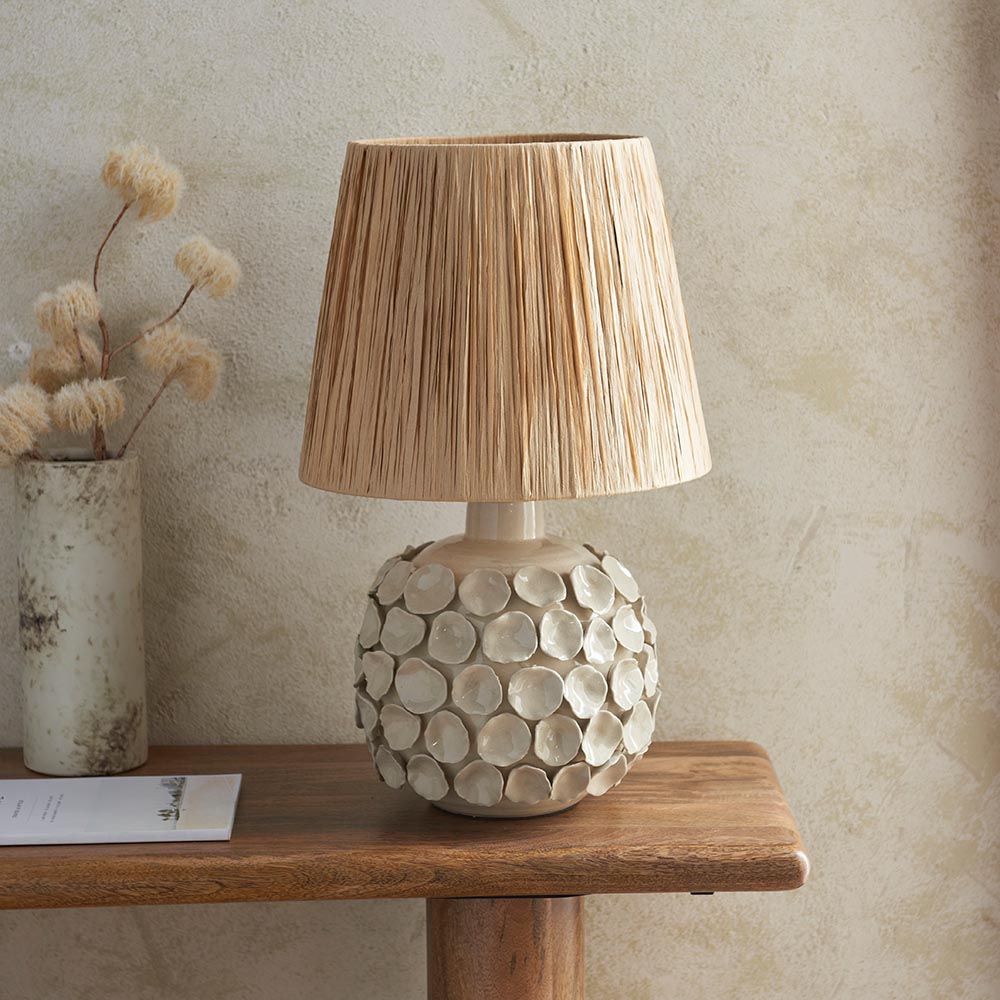Borello & Raffia 32cm Natural raffia shade - Comet Lighting