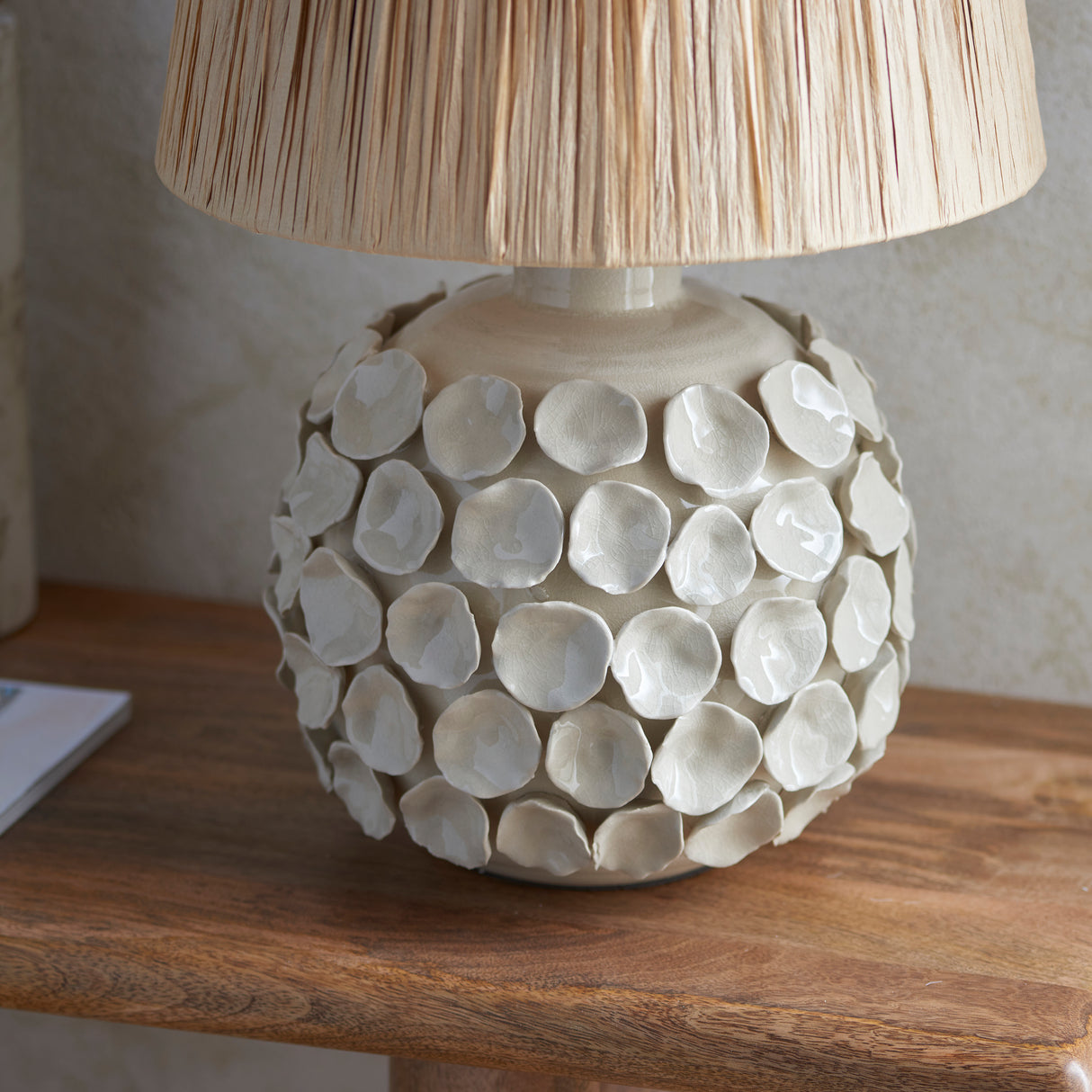 Borello & Raffia 32cm Natural raffia shade - Comet Lighting