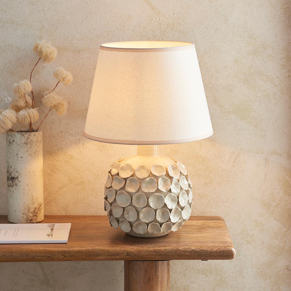 Borello & Ivy 35cm Vintage white shade - Comet Lighting