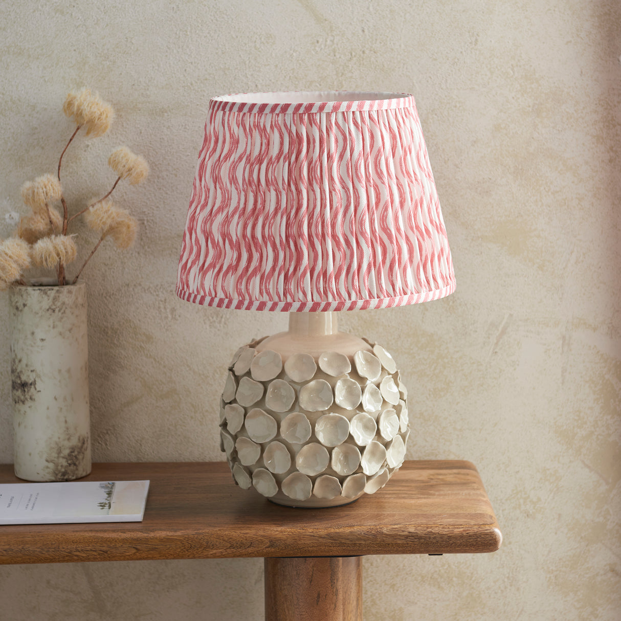 Borello & Ripple 35cm Coral pink shade - Comet Lighting