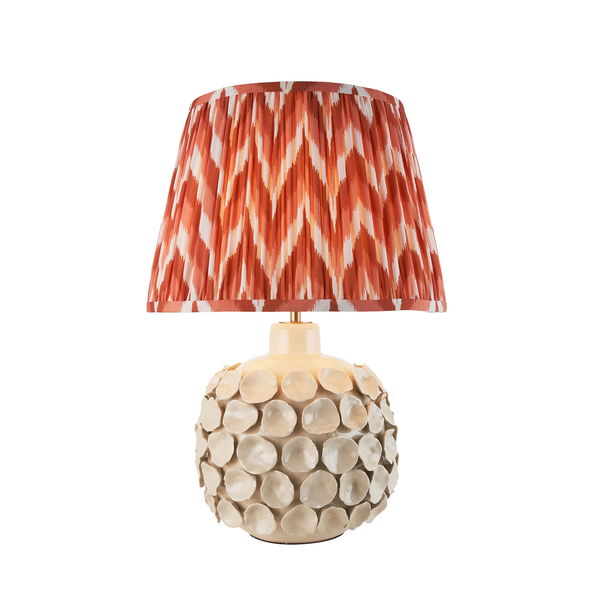 Borello & Zigzag 35cm Apricot orange shade - Comet Lighting