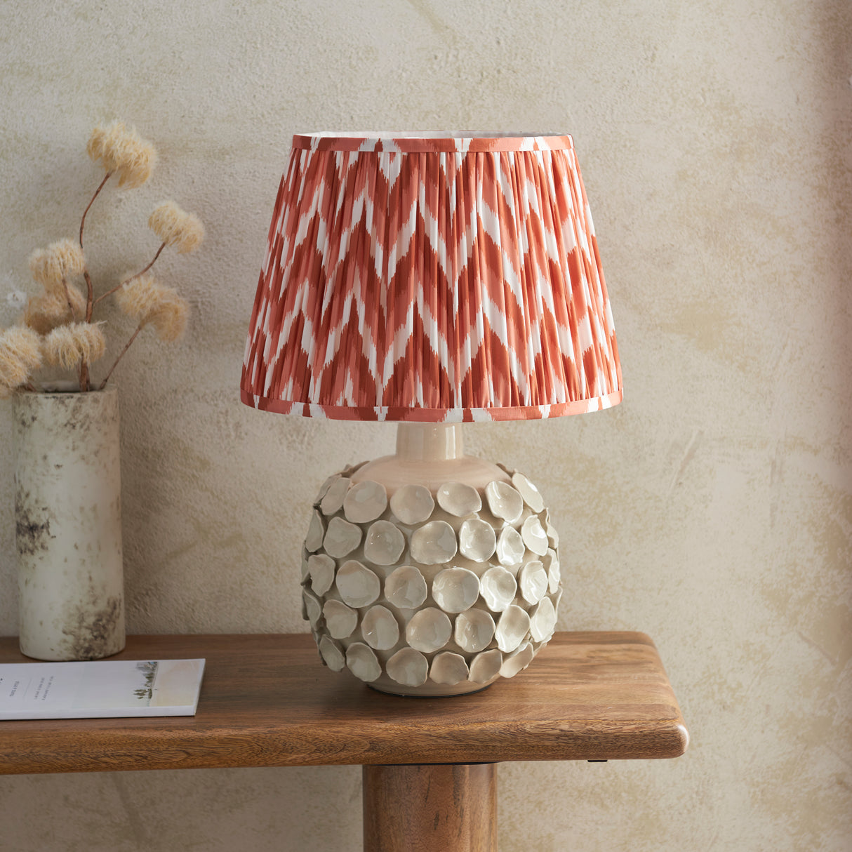 Borello & Zigzag 35cm Apricot orange shade - Comet Lighting