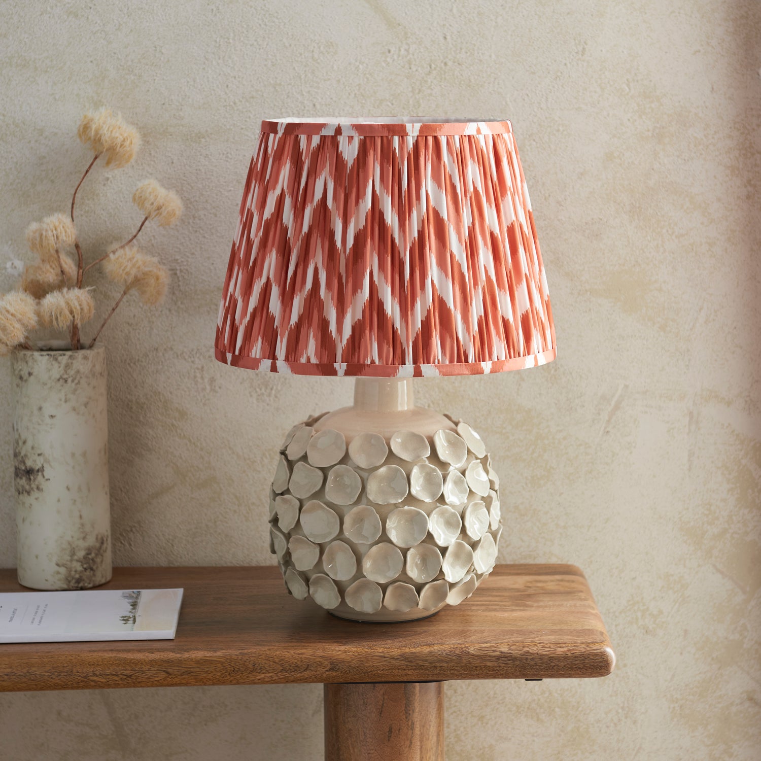 Borello & Zigzag 35cm Apricot orange shade - Comet Lighting