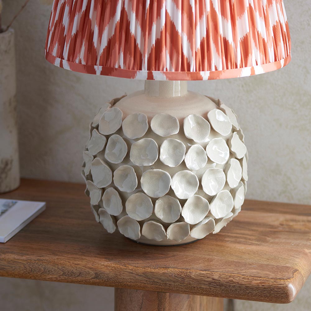 Borello & Zigzag 35cm Apricot orange shade - Comet Lighting