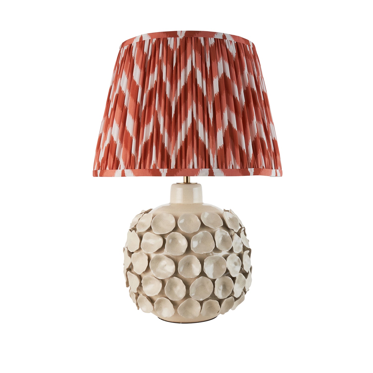 Borello & Zigzag 35cm Apricot orange shade - Comet Lighting
