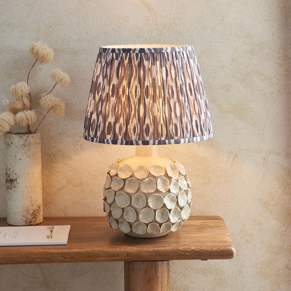 Borello & Ikat 35cm Pearl grey shade - Comet Lighting
