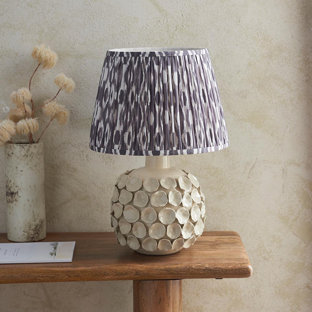 Borello & Ikat 35cm Pearl grey shade - Comet Lighting